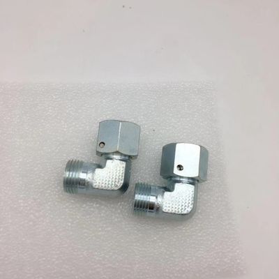 90 độ khuỷu tay Nam chuyển tiếp Bộ điều hợp kim loại khớp nối JIC NPT Thủy lực